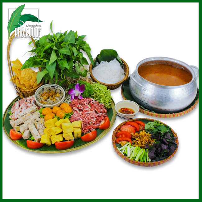 Lẩu riêu Cua - Bánh tráng cuốn Phú Cường